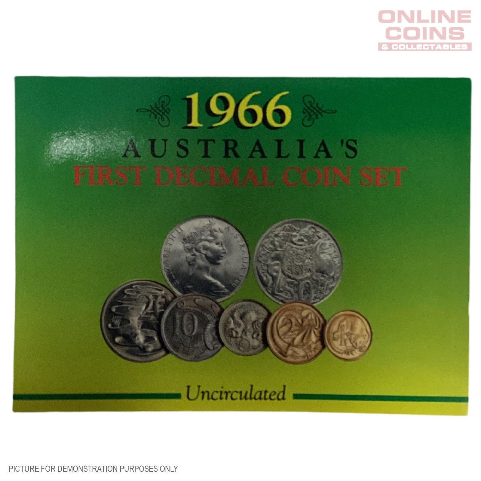 1966 Uncirculated Set - First Decimal Coin Set - Sherwood Packaging